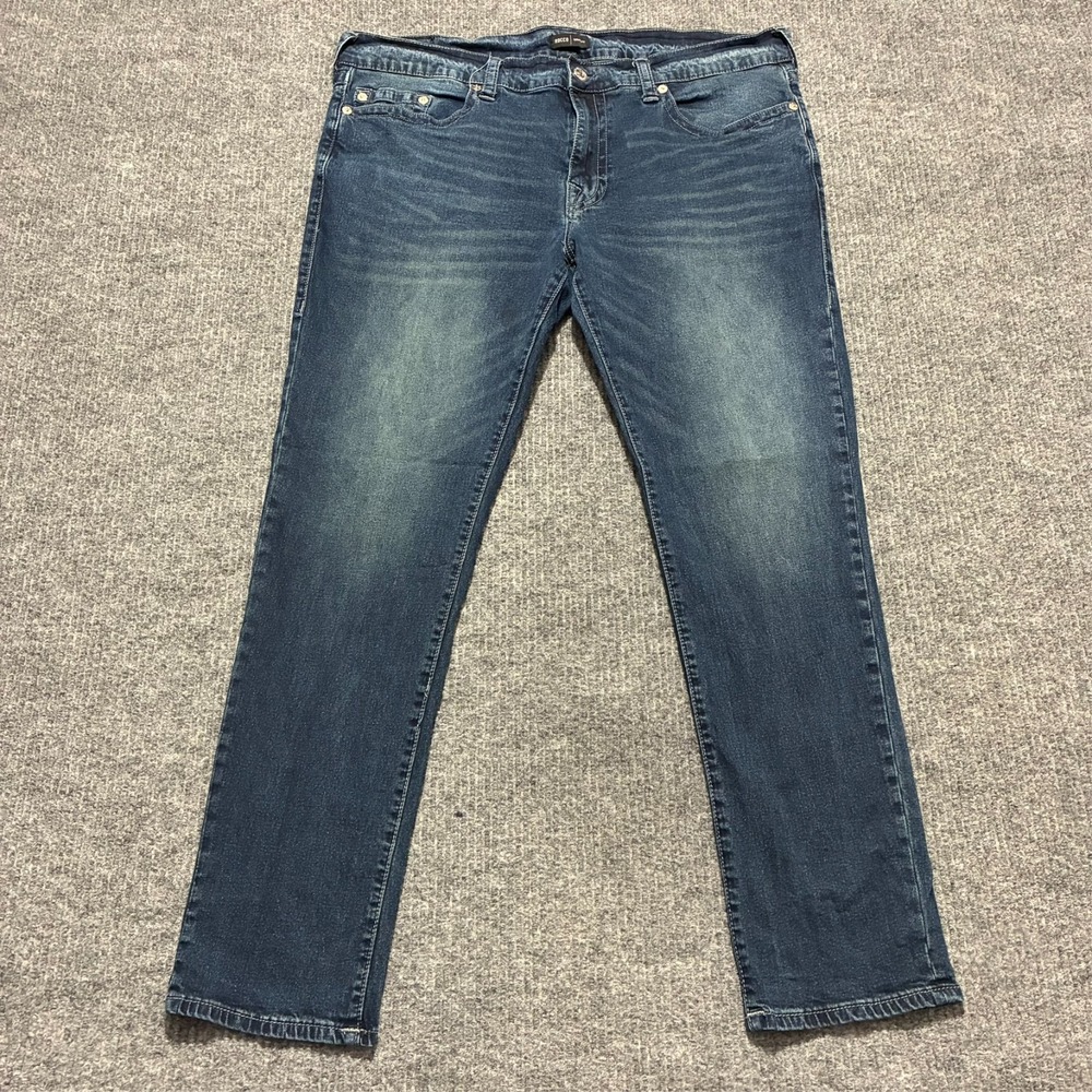 True Religion Rocco Relaxed Skinny Jeans Mens Size 40 Blue Denim Casual Mid Rise